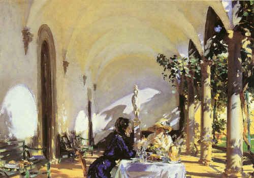 John Singer Sargent Breakfast in  the Loggia